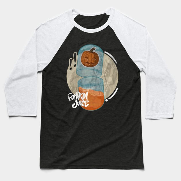 Halloween Pumpkin Juice Baseball T-Shirt by Gofart